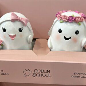 Goblin & Ghoul Halloween Ghost Figurine Set (Set of 2)